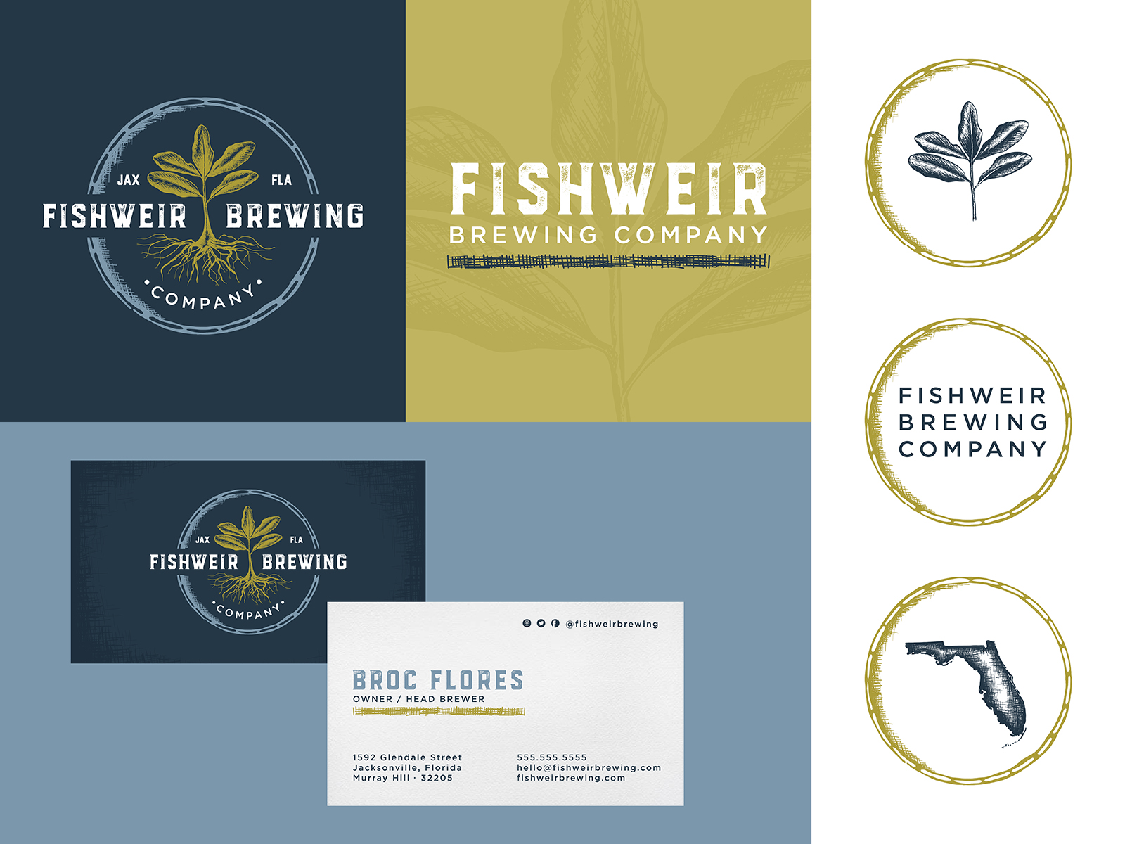 fishweir brewing company craft beer logo and brand identity design cedar rapids graphic designer