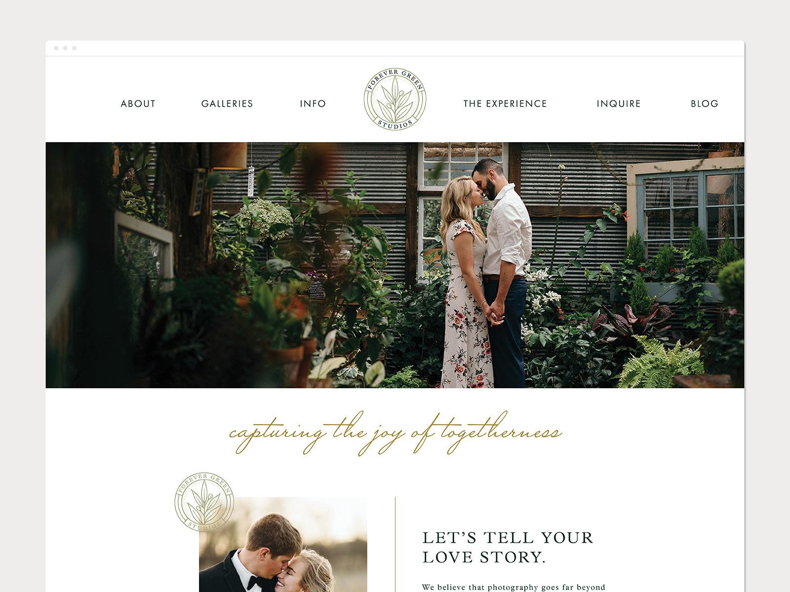 Cedar Rapids Iowa wedding photography website design